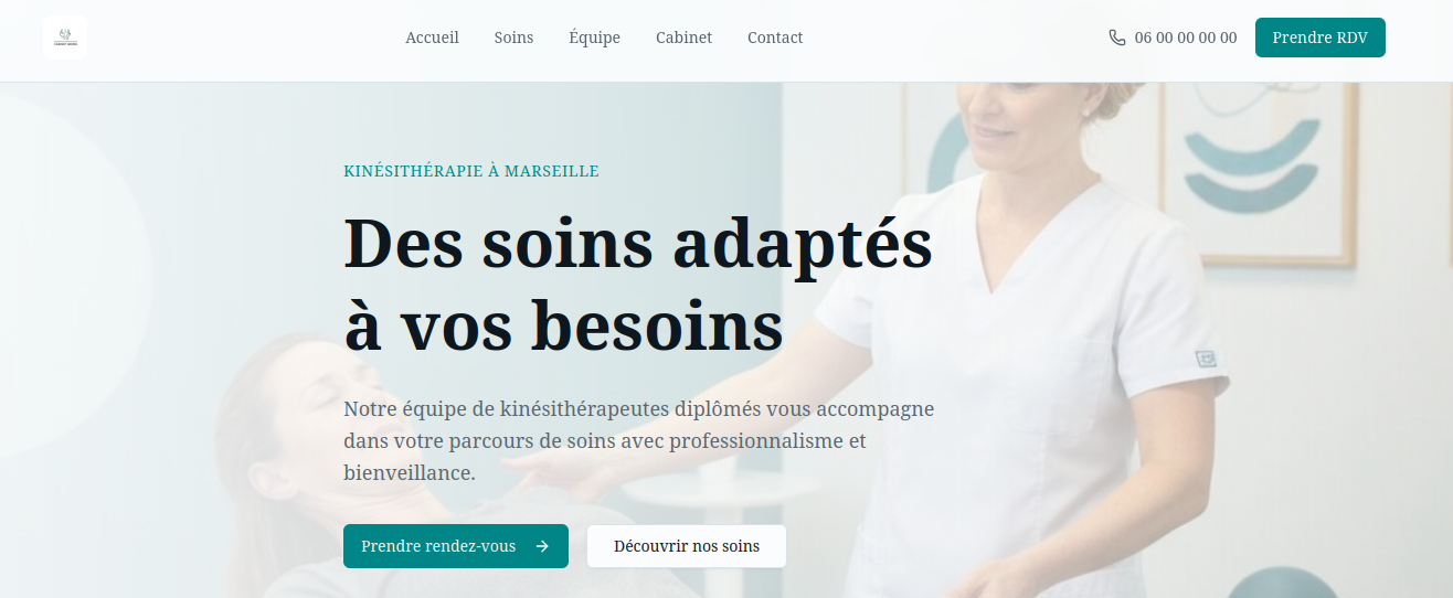 Aperçu du site Kiné Centre